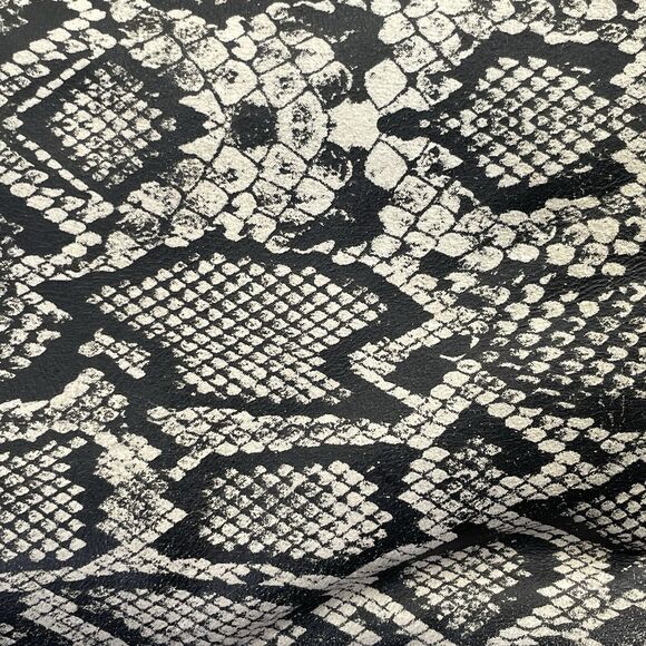 Michael Rome Designs Leather Hand Bag Women's White Snakeskin Print Large Clutch - Picture 12 of 16